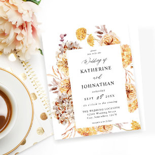 Ouro Amarelo Floral Casamento