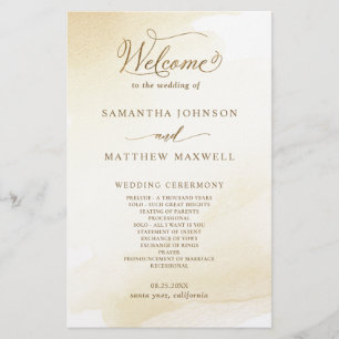 Ouro Amarelo Wash, Programa de Casamento Caligráf