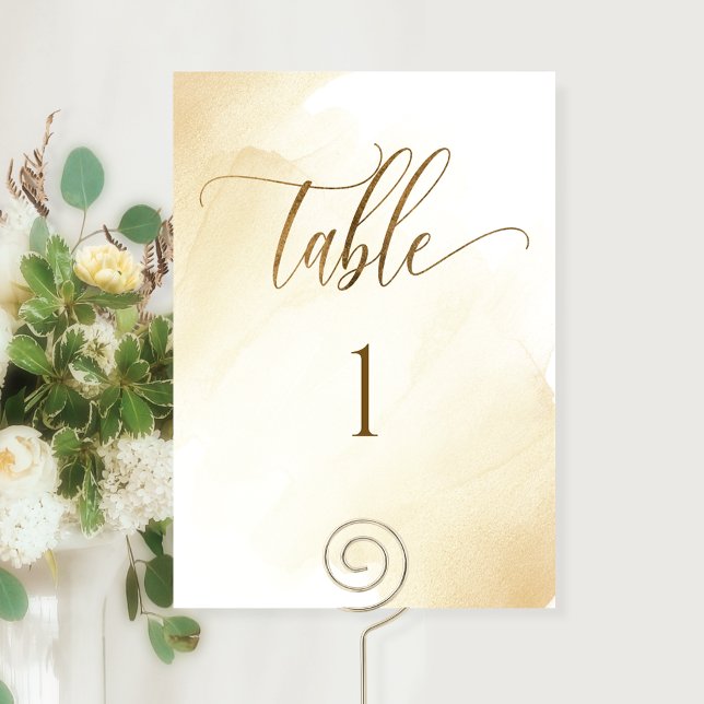 Ouro Amarelo Watercolor, Número da Tabela Moderna (Criador carregado)