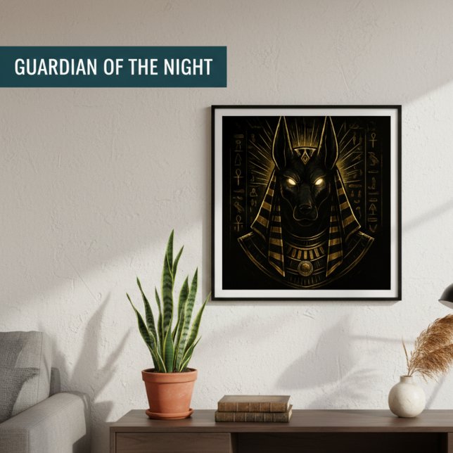 Ouro Anubis Egípcio Deus Poster (Criador carregado)
