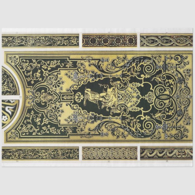 Ouro arquitetônico e papel de dissociação preto (Frente )