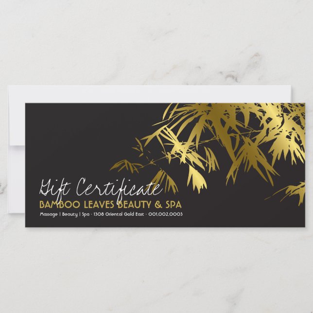 Ouro Bamboo Deixa Zen Spa Gift Certificate (Frente)