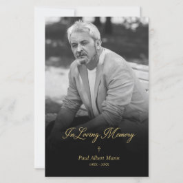 Ouro Barato No Funeral De Foto BW De Memória De Ad