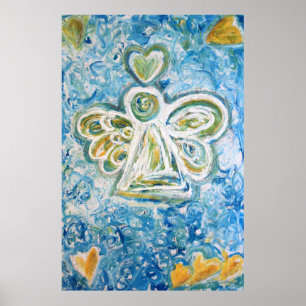 Ouro Blue Angel Art Poster Impressão