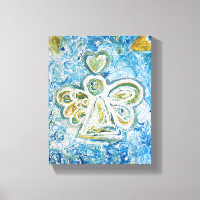 Ouro Blue Angel Painting Canvas Art (Frente)