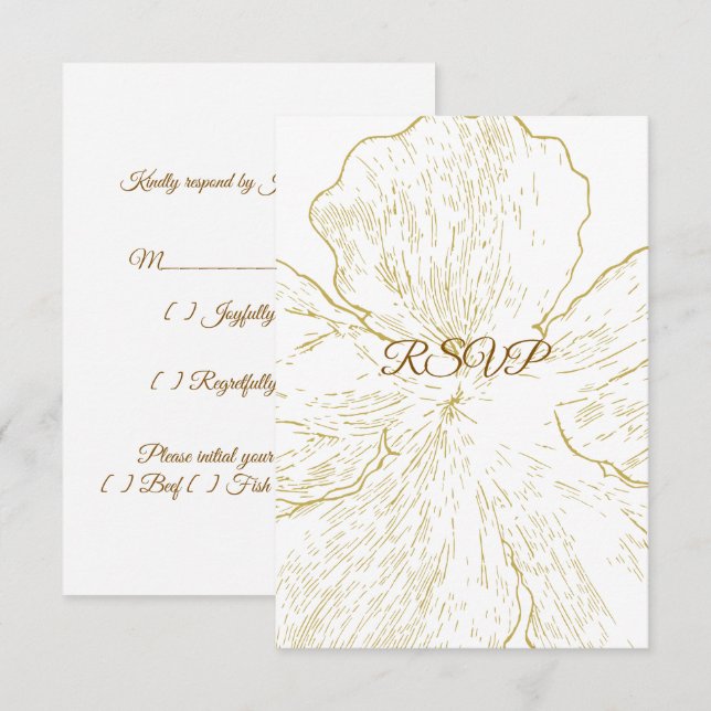 Ouro Botânico Floral RSVP (Frente/Verso)