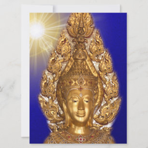 ouro buddha em azul
