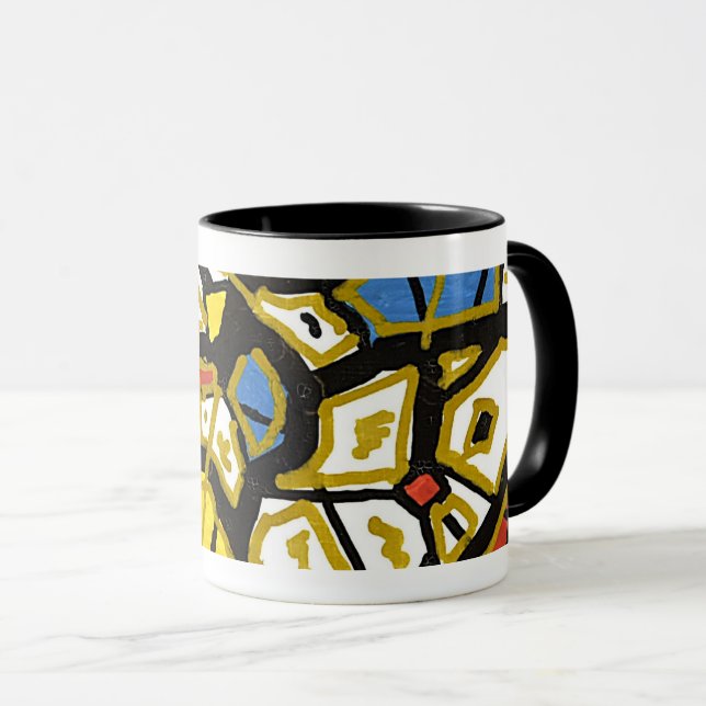 OURO – Caneca Abstrata Elegante (Frente Esquerda)