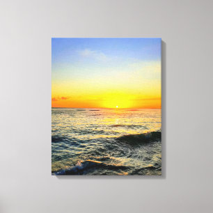 Ouro Caribe Arte de Parede Canvas Esticada pelos S