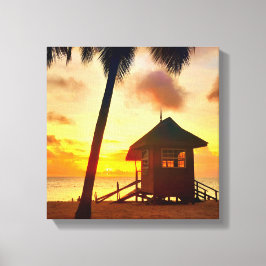 Ouro Caribe Sunset Beach Hut - Canvas tropical