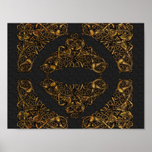 Ouro Celtic Knot Poster
