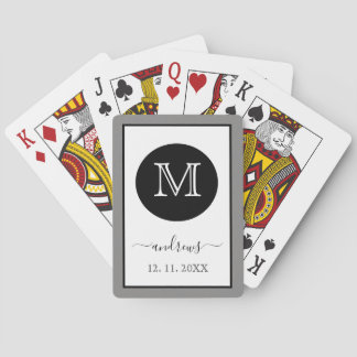 Ouro Cinza Cartas de Baralho Personalizadas com Mo