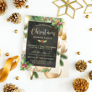 Ouro Convite de festas de Natal