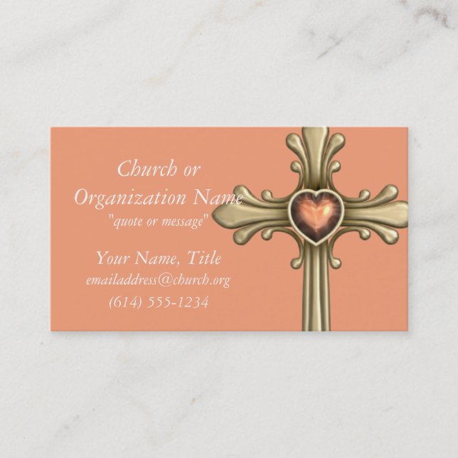 Ouro Cross Jeweled D1 Cartões de visitas (Frente)