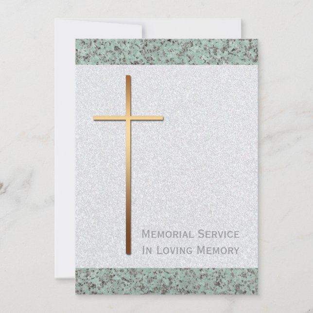 Ouro Cross Stone 2 Anúncio Funeral (Frente)