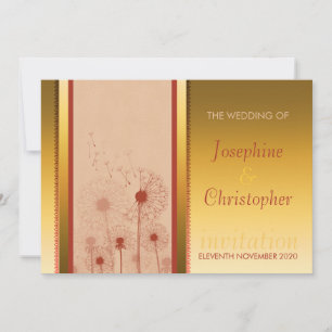 Ouro Dandelion Convite para Casamento Sunshine