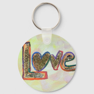 Ouro de Amor Pastel Pintura Chaveiro