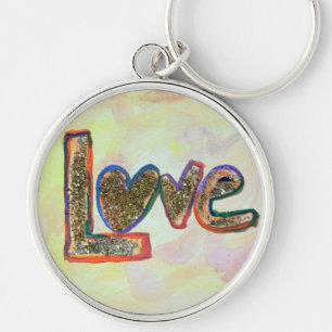 Ouro de Amor Pastel Pintura Chaveiro