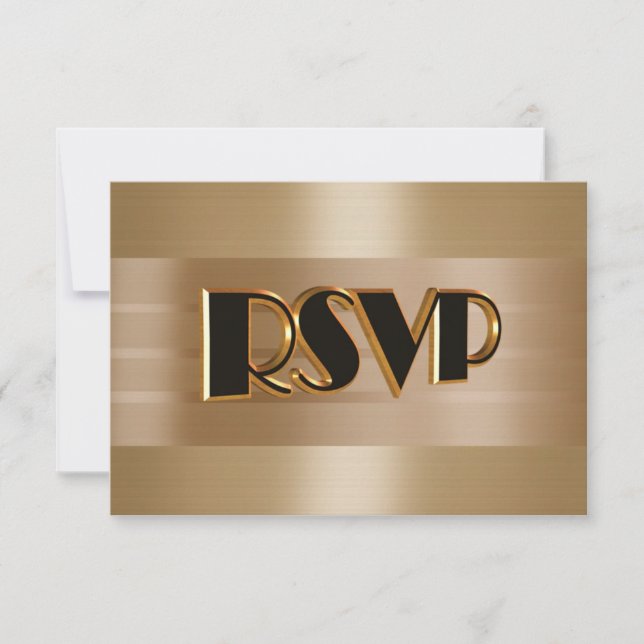 Ouro de cartão RSVP (Frente)