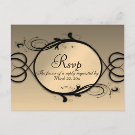 Ouro de Conto de Fadas RSVP com Escolhas do Menu 
