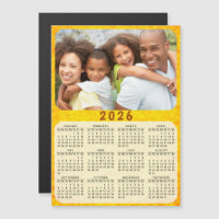 ouro de Foto da Família de Íman do Calendário 2026