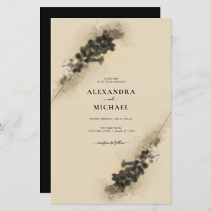 Ouro de Orçamento Flores de Casamento Convite