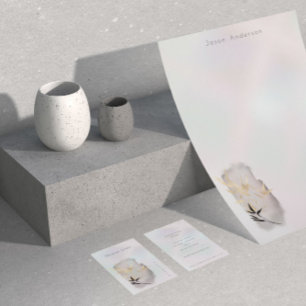 Ouro de Pérolas Luxurioso Bamboo Cartão de visita