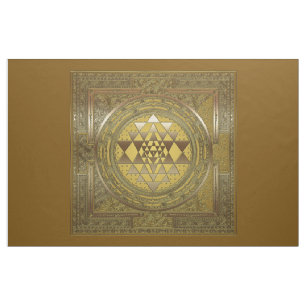 Ouro de Sri Yantra - tecido