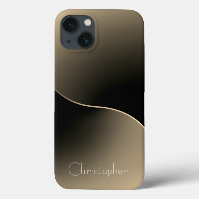 Ouro de titânio Impressão de aço inoxidável iphone (Verso)