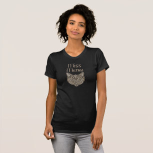 Ouro do art deco e t-shirt do gato preto