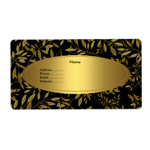 Ouro do preto da etiqueta de endereço de Avery