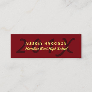 Ouro do vermelho da inserção do último ano do