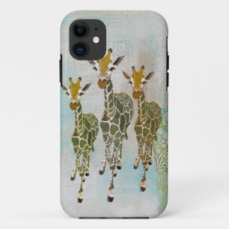 Ouro do vintage & capas de iphone dos girafas do