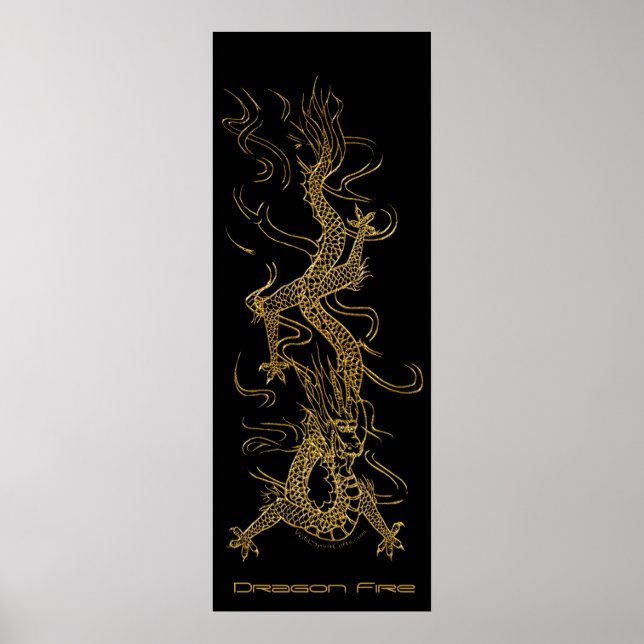 Ouro Dragon Long Art Poster (Frente)