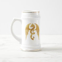 Ouro Dragon Mug - Caneca de cerveja de cerveja do