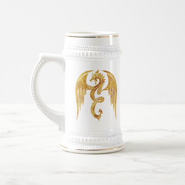 Ouro Dragon Mug - Caneca de cerveja de cerveja do  (Esquerda)