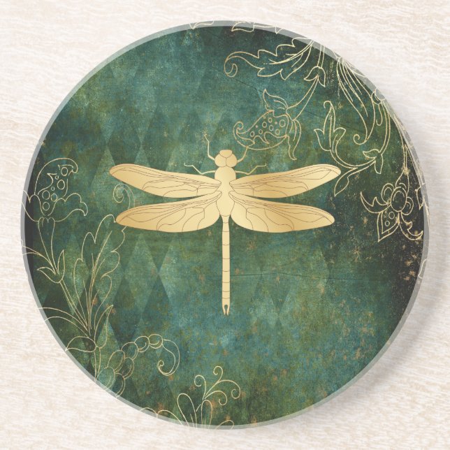 Ouro Dragonfly Porta copos Sandstone (Frente)