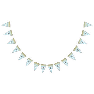 Ouro e bandeira azul do feliz aniversario