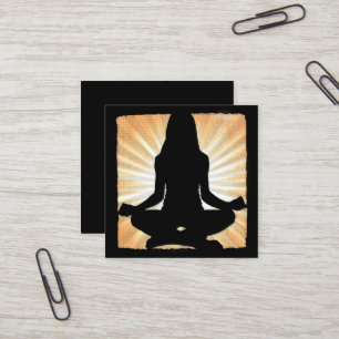 Ouro e Cartões de visitas de Yoga de Mediação Negr