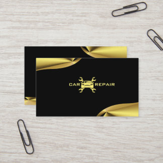 Ouro elegante e Cartão de visita preto
