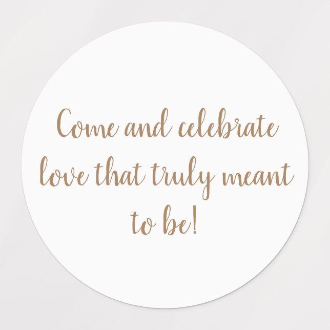 ouro elegante em adesivos de convite para casament (Design 1)