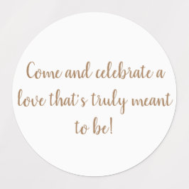 ouro elegante em adesivos de convite para casament