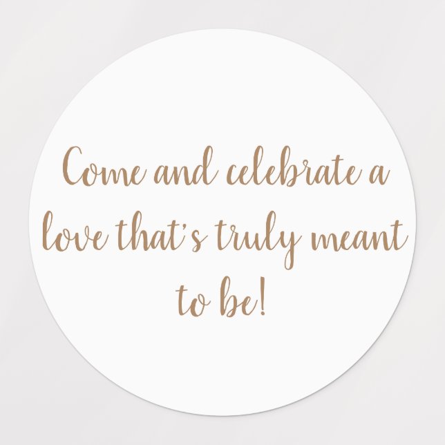 ouro elegante em adesivos de convite para casament (Design 3)