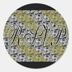 Ouro & etiquetas de RSVP/selos de prata do