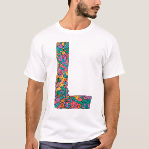 Ouro Floral - A letra L T-Shirt