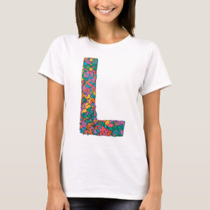 Ouro Floral - A letra L T-Shirt