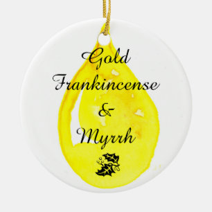 Ouro, Frankincense e mirra. Ornamento