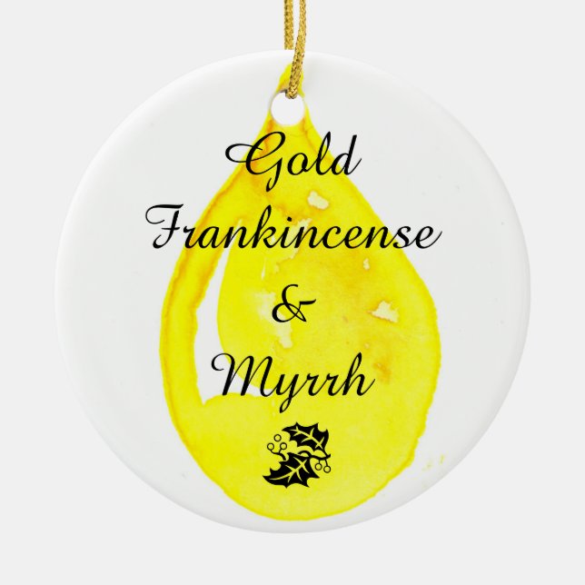 Ouro, Frankincense e mirra. Ornamento (Frente)