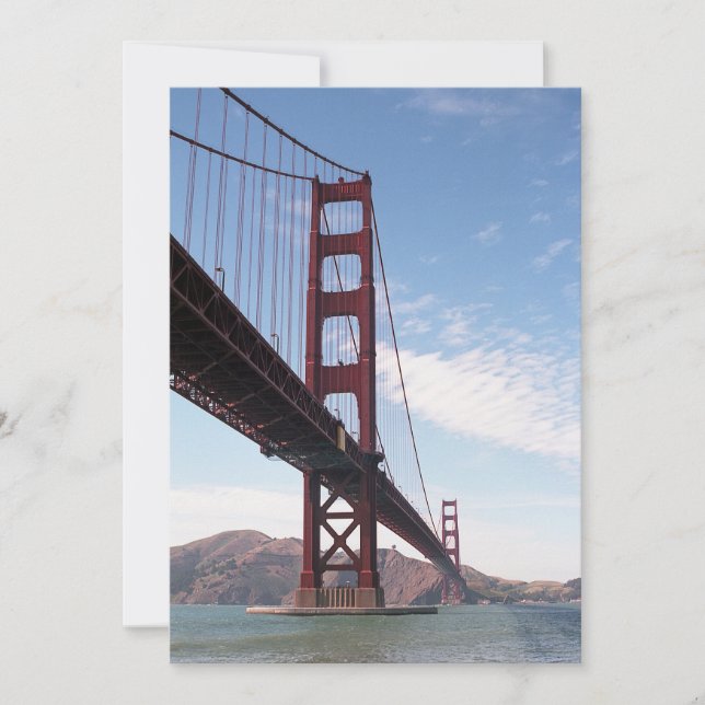 Ouro Gate Bridge from Fort Point Posta card (Frente)