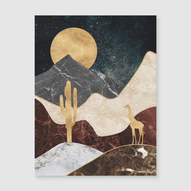 Ouro Giraffe Desert Landscape & Marble Mountain (Frente)